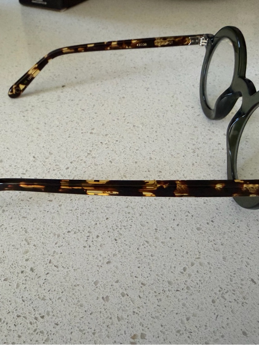 KREWE Olive Green Round Frames with Tortoise Temples - Picture 4 of 6